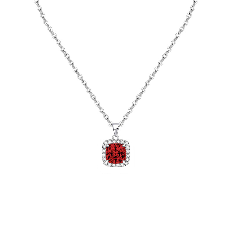 COLLANA CON PENDENTE QUADRATO IN ZIRCONE - MY25496B472