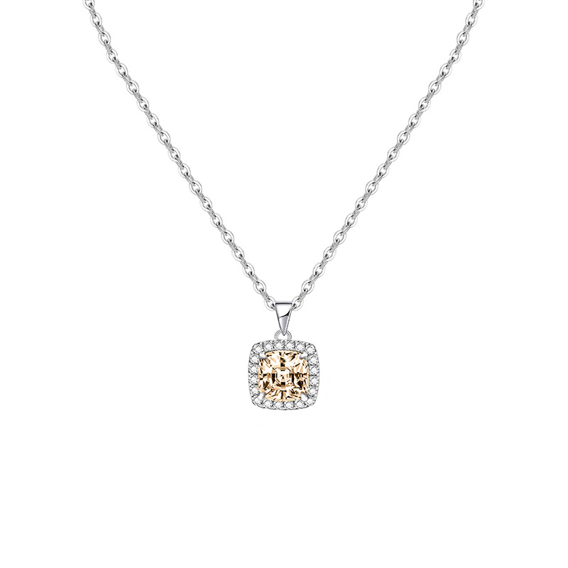 COLLANA CON PENDENTE QUADRATO IN ZIRCONE - MY25496B472