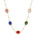 COLLANA CON CRISTALLI OVALI COLORATI - MY25992C265