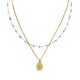 COLLANA A DOPPIO FILO CON PERLINE E PENDENTE - NK21124120E21 COLLANA A DOPPIO FILO CON PERLINE E PENDENTE - NK21124120E21