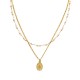 COLLANA A DOPPIO FILO CON PERLINE E PENDENTE - NK21124120E21 COLLANA A DOPPIO FILO CON PERLINE E PENDENTE - NK21124120E21