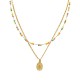 COLLANA A DOPPIO FILO CON PERLINE E PENDENTE - NK21124120E21 COLLANA A DOPPIO FILO CON PERLINE E PENDENTE - NK21124120E21