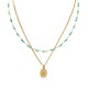 COLLANA A DOPPIO FILO CON PERLINE E PENDENTE - NK21124120E21 COLLANA A DOPPIO FILO CON PERLINE E PENDENTE - NK21124120E21