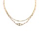 COLLANA A DOPPIO FILO CON PERLINE E CIONDOLO MANETTA - NK21124120E51 COLLANA A DOPPIO FILO CON PERLINE E CIONDOLO MANETTA - NK21124120E51