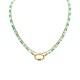 COLLANA A DOPPIO FILO CON PERLINE E CIONDOLO MOSCHETTONE OVALE - NK21124120E55 COLLANA A DOPPIO FILO CON PERLINE E CIONDOLO MOSCHETTONE OVALE - NK21124120E55