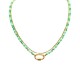 COLLANA A DOPPIO FILO CON PERLINE E CIONDOLO MOSCHETTONE OVALE - NK21124120E55 COLLANA A DOPPIO FILO CON PERLINE E CIONDOLO MOSCHETTONE OVALE - NK21124120E55