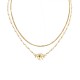 COLLANA A DOPPIO FILO CON PERLINE E CIONDOLO OCCHIO - NK21124136E47