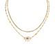 COLLANA A DOPPIO FILO CON PERLINE E CIONDOLO OCCHIO - NK21124136E47