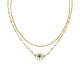 COLLANA A DOPPIO FILO CON PERLINE E CIONDOLO OCCHIO - NK21124136E47