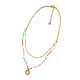 COLLANA A DOPPIO FILO CON PERLINE STELLE E PENDENTE - NK21124136F51 COLLANA A DOPPIO FILO CON PERLINE STELLE E PENDENTE - NK21124136F51