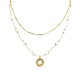 COLLANA A DOPPIO FILO CON PERLINE STELLE E PENDENTE - NK21124136F51 COLLANA A DOPPIO FILO CON PERLINE STELLE E PENDENTE - NK21124136F51