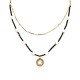 COLLANA A DOPPIO FILO CON PERLINE STELLE E PENDENTE - NK21124136F51 COLLANA A DOPPIO FILO CON PERLINE STELLE E PENDENTE - NK21124136F51