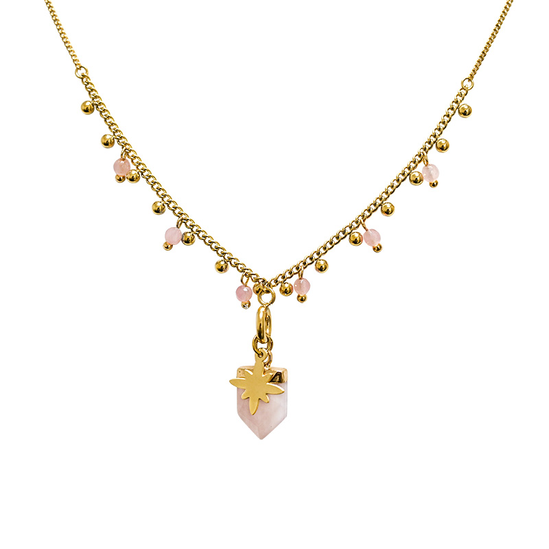 COLLANA CON CHARMS STELLA POLARE E PIETRA FORMA SCUDO - NK21124144E86