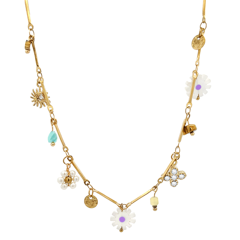 COLLANA CON CHARMS FIORI - NK21124144E88