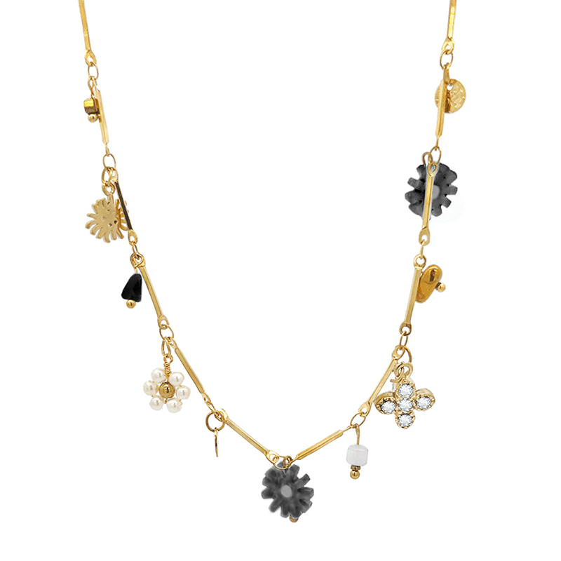 COLLANA CON CHARMS FIORI - NK21124144E88