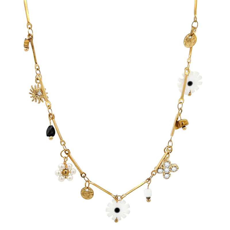 COLLANA CON CHARMS FIORI - NK21124144E88
