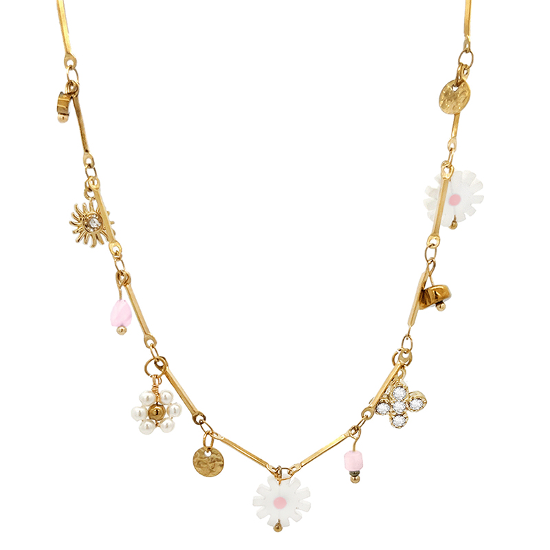 COLLANA CON CHARMS FIORI - NK21124144E88