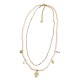 COLLANA A DOPPIO FILO CON PERLINE E CIONDOLO MANO DI FATIMA - NK21124144F61