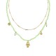 COLLANA A DOPPIO FILO CON PERLINE E CIONDOLO MANO DI FATIMA - NK21124144F61