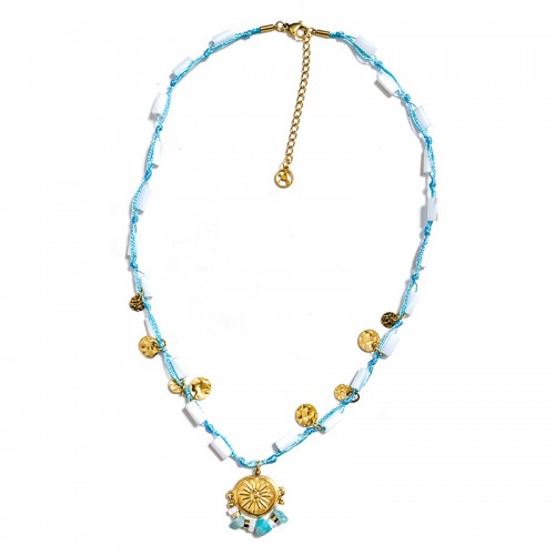 COLLANA IN CORDA CON PENDENTE - NK21124152E84