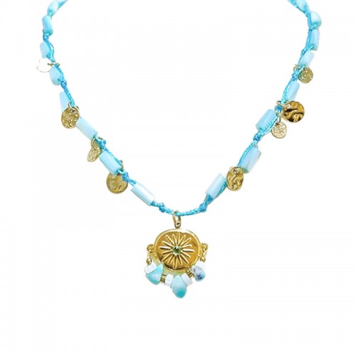 COLLANA IN CORDA CON PENDENTE - NK21124152E84