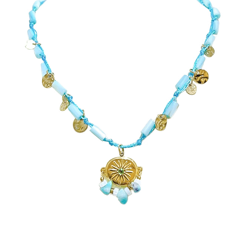 COLLANA IN CORDA CON PENDENTE - NK21124152E84