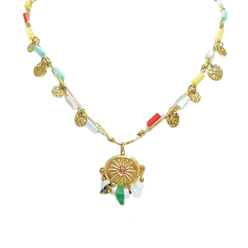 COLLANA IN CORDA CON PENDENTE - NK21124152E84