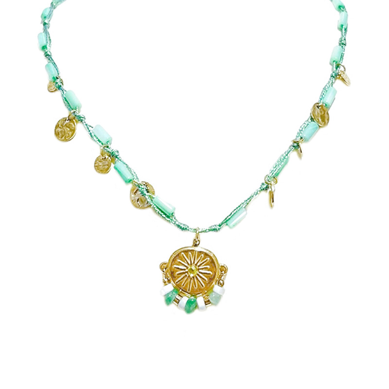 COLLANA IN CORDA CON PENDENTE - NK21124152E84