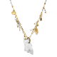 COLLANA DI PERLINE CON CIONDOLI E PIETRA GREZZA - NK21124176E93