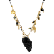 COLLANA DI PERLINE CON CIONDOLI E PIETRA GREZZA - NK21124176E93