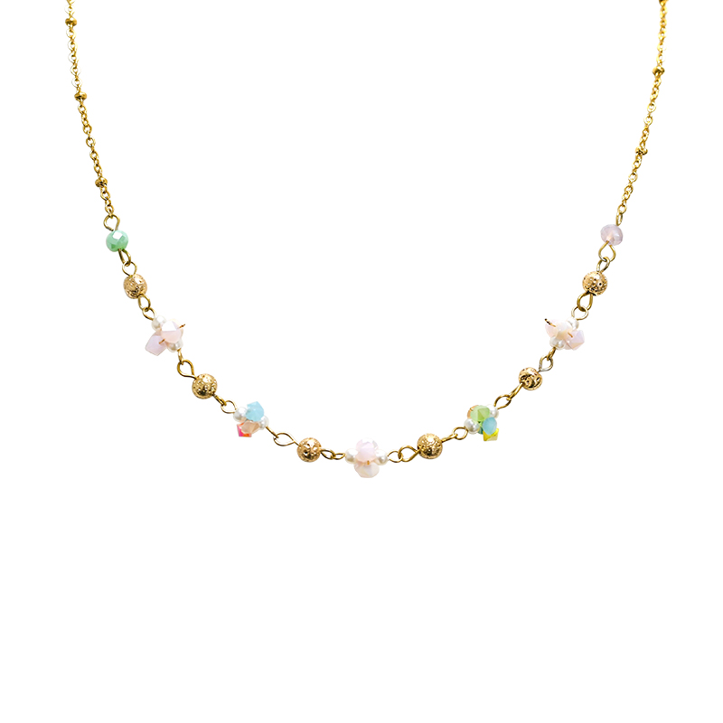 COLLANA CON PERLINE DI CRISTALLI - NK2112496F98