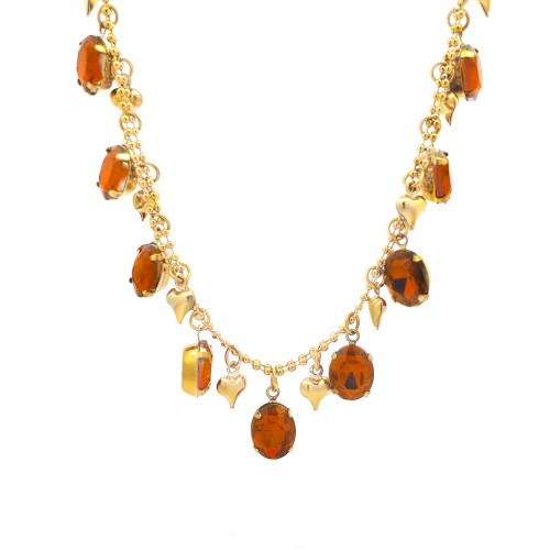 COLLANA CON CRISTALLI PENDENTI - NK22136D207