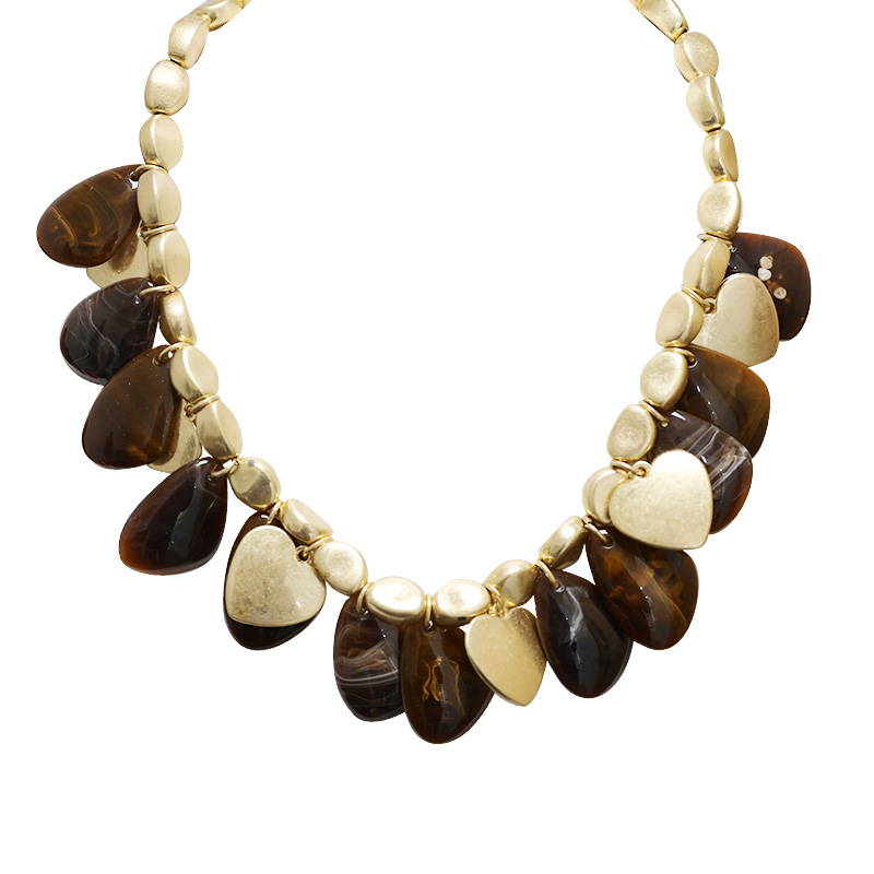 COLLANA PERLINE CON CIONDOLI A CUORE E GOCCIA IRREGOLARE – NY242048B906