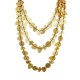 COLLANA LUNGA MULTISTRATO CON FOGLIE MARTELLATE - NY242304B905