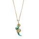 COLLANA LUNGA IN CORDA CON PENDENTI MIX RESINA E METALLO DORATO - NY251344C560