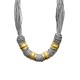 COLLANA MULTIFILO IN CORDA CON DETTAGLI DORATI - NY25180C565