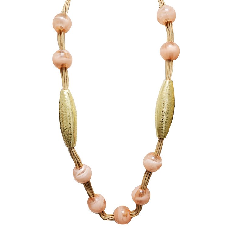 COLLANA LUNGA IN CORDA CON SFERE IN RESINA - NY251904C557
