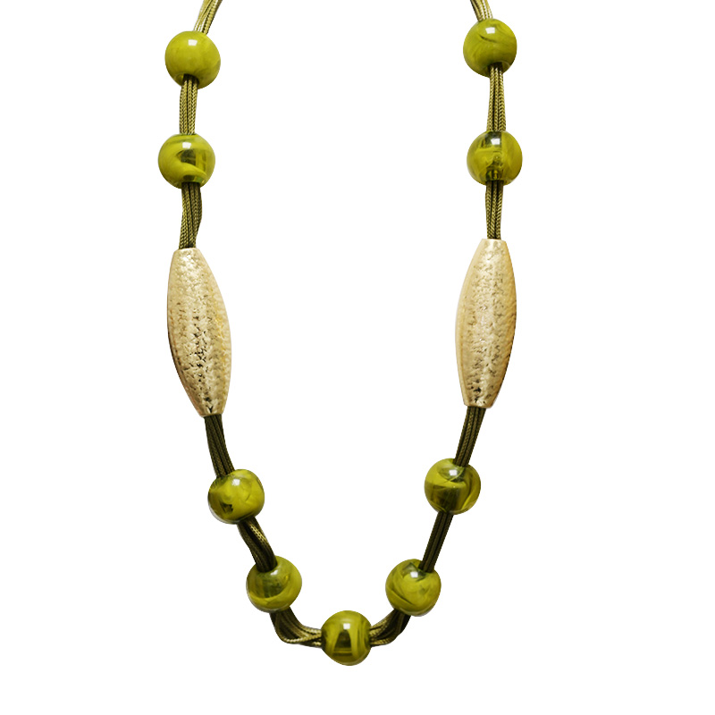 COLLANA LUNGA IN CORDA CON SFERE IN RESINA - NY251904C557