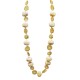 COLLANA LUNGA IN CORDA CON PERLINE IN RESINA E DISCHI DORATI - NY252144C562
