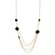 COLLANA LUNGA MULTISTRATO CON PIETRE GEOMETRICHE IN VETRO - S11080A