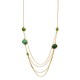 COLLANA LUNGA MULTISTRATO CON PIETRE GEOMETRICHE IN VETRO - S11080A