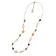 COLLANA LUNGA A CATENA CON RESINA MULTICOLORE - S11222-1A