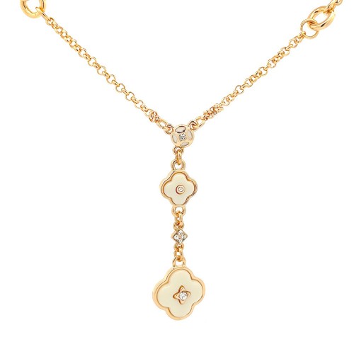 COLLANA DOPPIO FILO QUADRIFOGLIO - S13991A