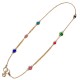 COLLANA LUNGA CON QUADRATI IN RESINA COLORATA - S15676A