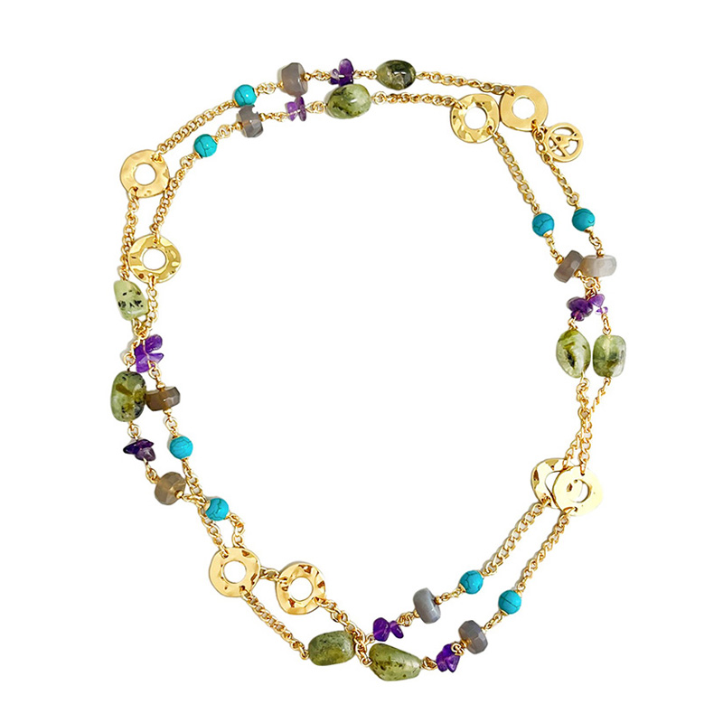 COLLANA LUNGA CON PIETRE - S15884A