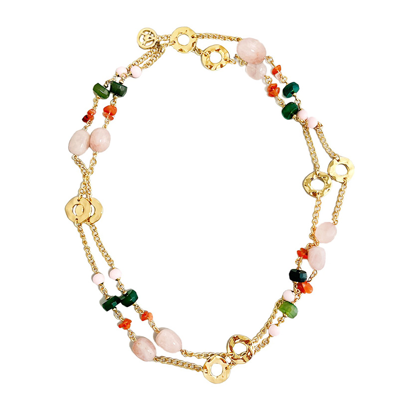 COLLANA LUNGA CON PIETRE - S15884A