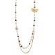 COLLANA LUNGA DI PERLE E PIETRE CON FIOCCO - S16179A
