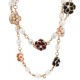 COLLANA LUNGA CON PERLE E FIORI - S8980A