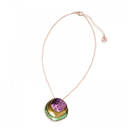 COLLANA CON CIONDOLO TONDO SMALTATO - SW1882736B87