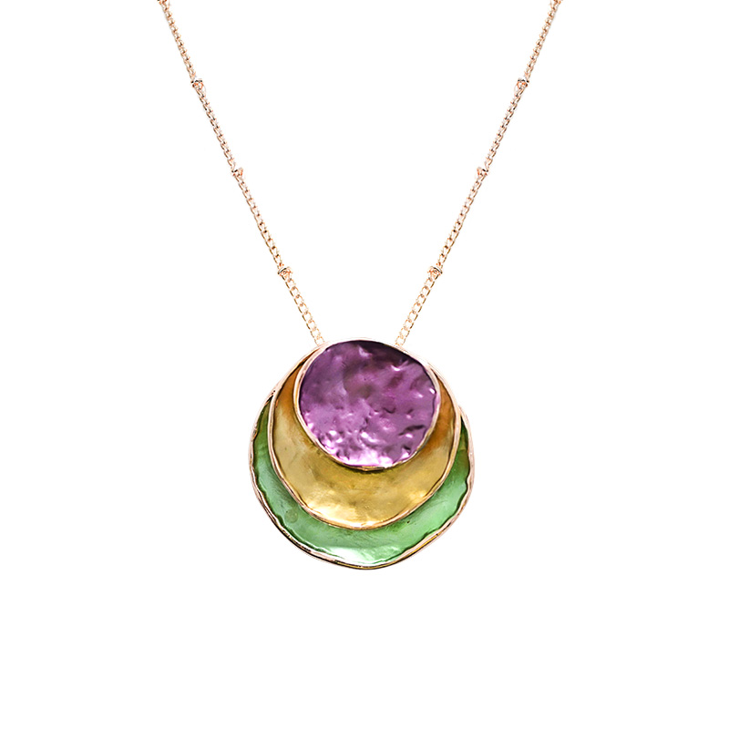 COLLANA CON CIONDOLO TONDO SMALTATO - SW1882736B87
